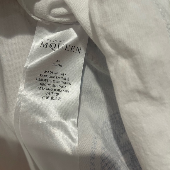 Alexander McQueen White Blue Skull Tee - Picture 5 of 5
